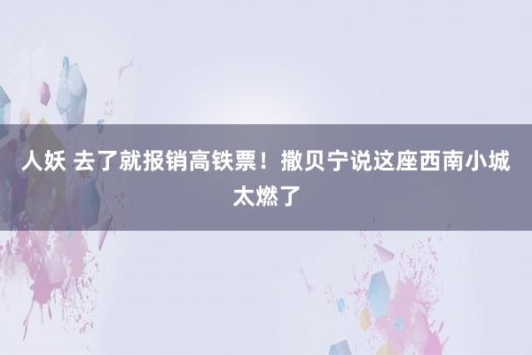 人妖 去了就报销高铁票！撒贝宁说这座西南小城太燃了