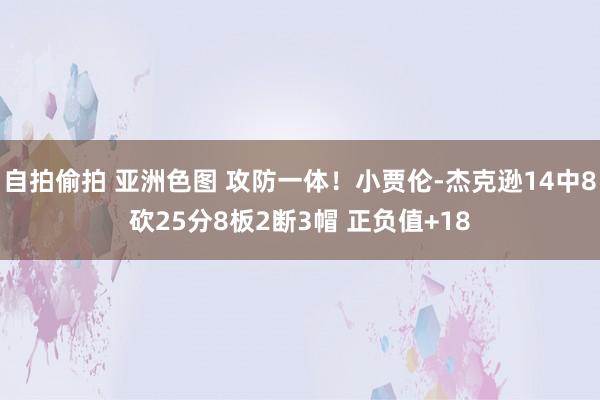 自拍偷拍 亚洲色图 攻防一体！小贾伦-杰克逊14中8砍25分8板2断3帽 正负值+18
