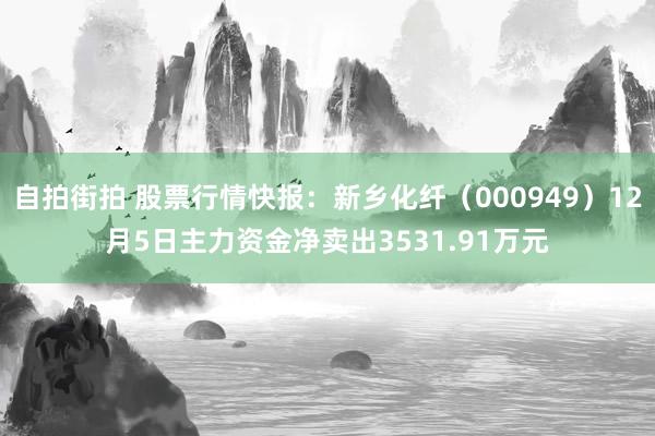 自拍街拍 股票行情快报：新乡化纤（000949）12月5日主力资金净卖出3531.91万元