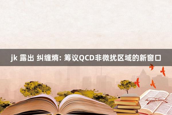 jk 露出 纠缠熵: 筹议QCD非微扰区域的新窗口