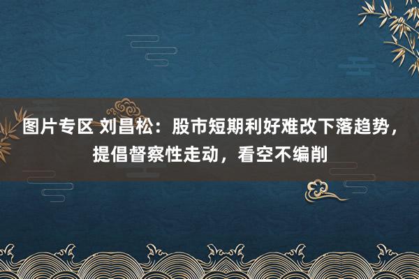 图片专区 刘昌松：股市短期利好难改下落趋势，提倡督察性走动，看空不编削