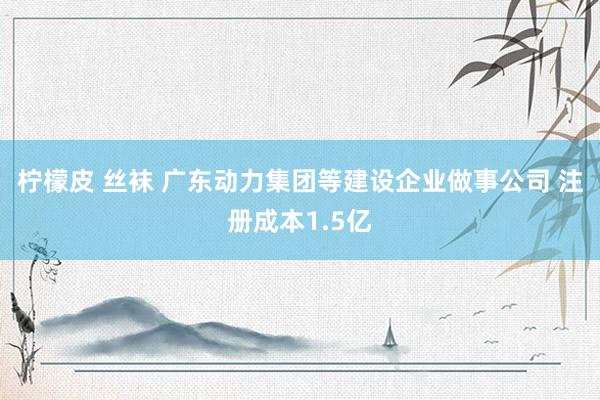 柠檬皮 丝袜 广东动力集团等建设企业做事公司 注册成本1.5亿