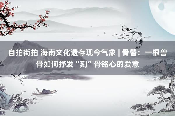 自拍街拍 海南文化遗存现今气象 | 骨簪：一根兽骨如何抒发“刻”骨铭心的爱意