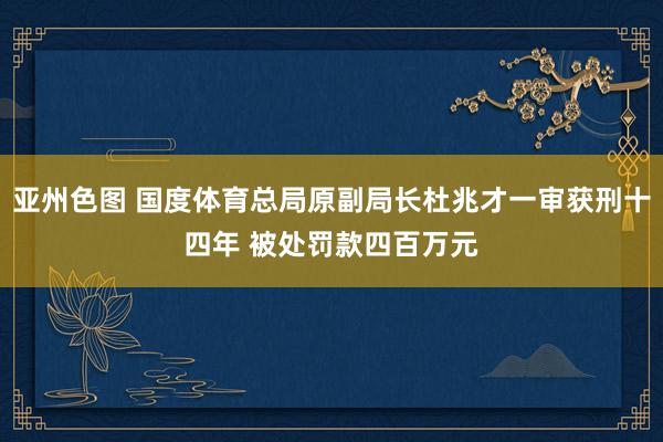 亚州色图 国度体育总局原副局长杜兆才一审获刑十四年 被处罚款四百万元