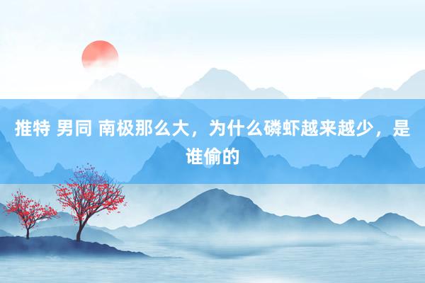 推特 男同 南极那么大，为什么磷虾越来越少，是谁偷的