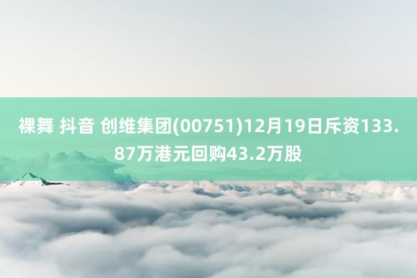 裸舞 抖音 创维集团(00751)12月19日斥资133.87万港元回购43.2万股