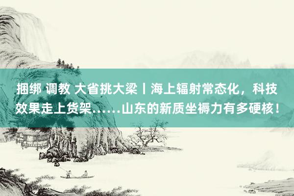 捆绑 调教 大省挑大梁丨海上辐射常态化，科技效果走上货架……山东的新质坐褥力有多硬核！