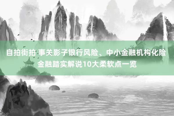 自拍街拍 事关影子银行风险、中小金融机构化险 金融踏实解说10大柔软点一览