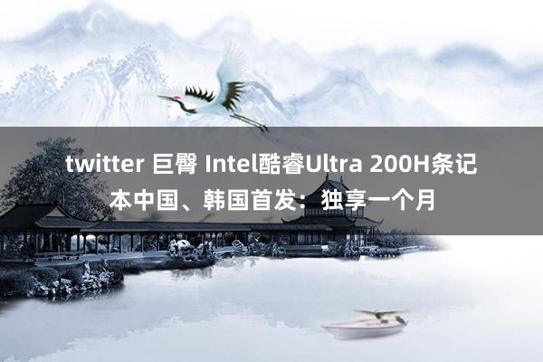 twitter 巨臀 Intel酷睿Ultra 200H条记本中国、韩国首发：独享一个月
