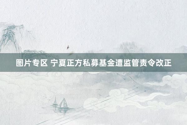 图片专区 宁夏正方私募基金遭监管责令改正