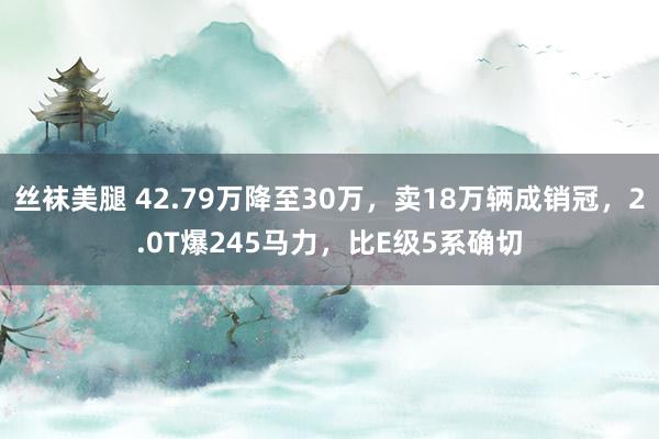 丝袜美腿 42.79万降至30万，卖18万辆成销冠，2.0T爆245马力，比E级5系确切