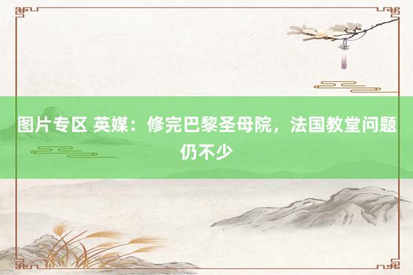 图片专区 英媒：修完巴黎圣母院，法国教堂问题仍不少