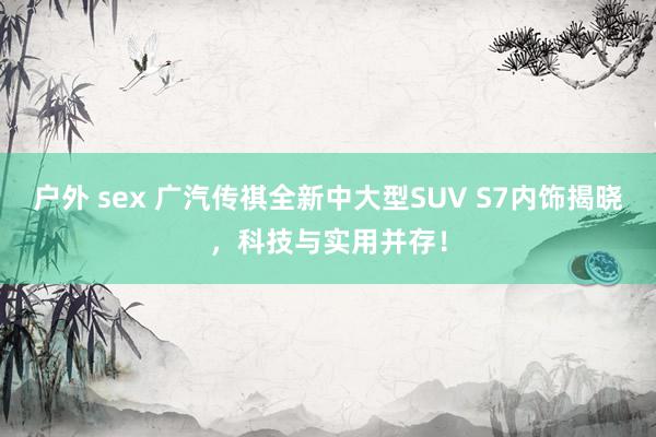 户外 sex 广汽传祺全新中大型SUV S7内饰揭晓，科技与实用并存！