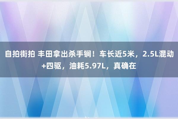 自拍街拍 丰田拿出杀手锏！车长近5米，2.5L混动+四驱，油耗5.97L，真确在