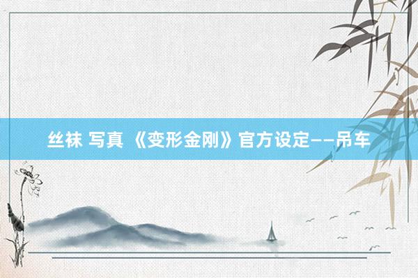 丝袜 写真 《变形金刚》官方设定——吊车