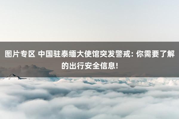 图片专区 中国驻泰缅大使馆突发警戒: 你需要了解的出行安全信息!