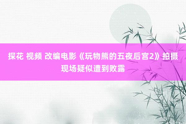探花 视频 改编电影《玩物熊的五夜后宫2》拍摄现场疑似遭到败露