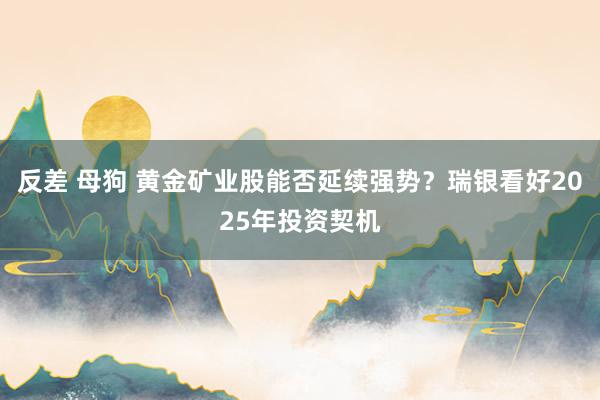反差 母狗 黄金矿业股能否延续强势？瑞银看好2025年投资契机