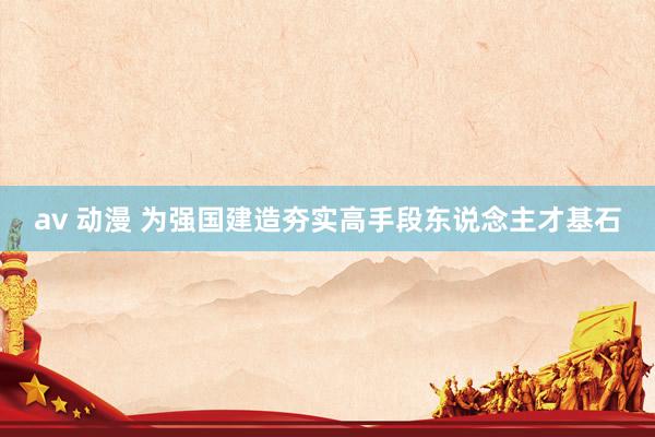 av 动漫 为强国建造夯实高手段东说念主才基石